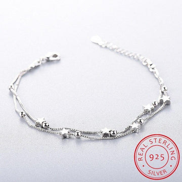 Charming New Fashion Double Layer Chain Star Bracelets & Bangles - The Jewellery Supermarket